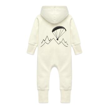 gleitschirm fliegen - Baby Bio Sweat Overall mit Kapuze - Vanille-Milchshake - Hinten