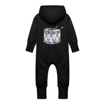 drums drawing - Baby Bio Sweat Overall mit Kapuze - Vanille-Milchshake - Hinten