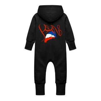 Creative Paris Souvenir - Grenouillère à capuche bio en molleton Bébé - vanille - Dos