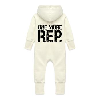 One More Rep - Grenouillère à capuche bio en molleton Bébé - vanille - Dos