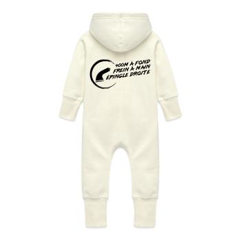 Notes de rallye : Frein à main / Épingle - Grenouillère à capuche bio en molleton Bébé - vanille - Dos