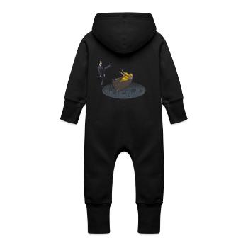 Monty Sparta - Baby Bio Sweat Overall mit Kapuze - Vanille-Milchshake - Hinten
