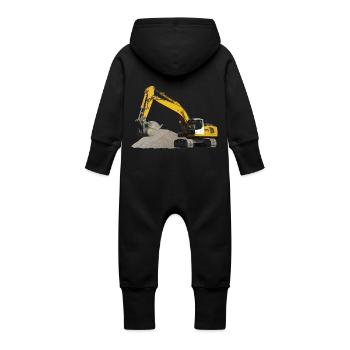 Excavatrice - Grenouillère à capuche bio en molleton Bébé - vanille - Dos