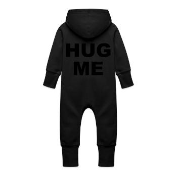HUG ME - Baby Organic Sweat Overalls With Hood - vanilla - Back