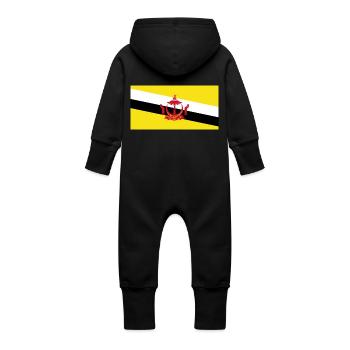 Burnei - Baby Organic Sweat Overalls With Hood - vanilla - Back