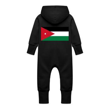 Jordanie - Grenouillère à capuche bio en molleton Bébé - vanille - Dos