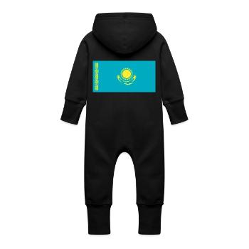 Kazakhstan - Grenouillère à capuche bio en molleton Bébé - vanille - Dos