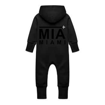 MIA Black - Baby Bio Sweat Overall mit Kapuze - Vanille-Milchshake - Hinten