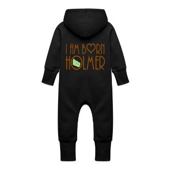 ich bin bornholmer - Baby Bio Sweat Overall mit Kapuze - Vanille-Milchshake - Hinten