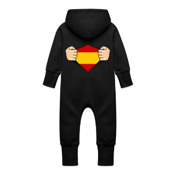 Conception du drapeau de l’Espagne - Grenouillère à capuche bio en molleton Bébé - vanille - Dos