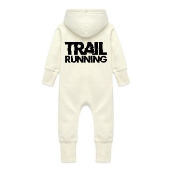Trail Running Sports - Grenouillère à capuche bio en molleton Bébé - vanille - Dos