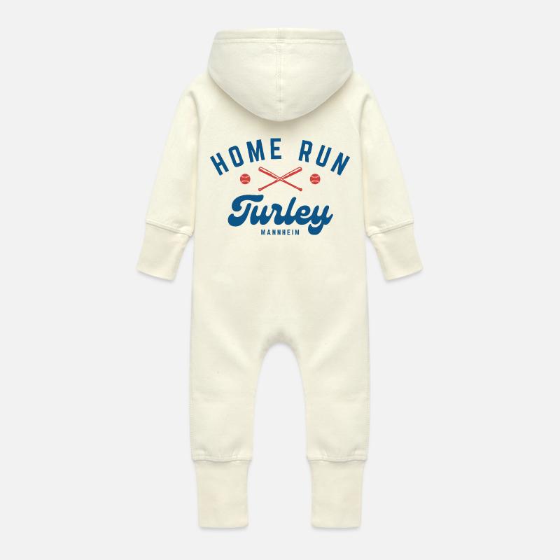 H.O.M.E RUN TURLEY MANNHEIM - Baby Bio Sweat Overall mit Kapuze - Vanille-Milchshake