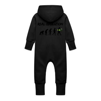Real Evolution - Baby Bio Sweat Overall mit Kapuze - Vanille-Milchshake - Hinten