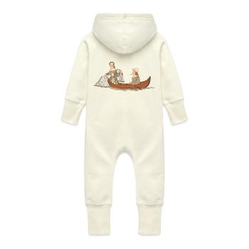 Gävle Fischer - Baby Bio Sweat Overall mit Kapuze - Vanille-Milchshake - Hinten