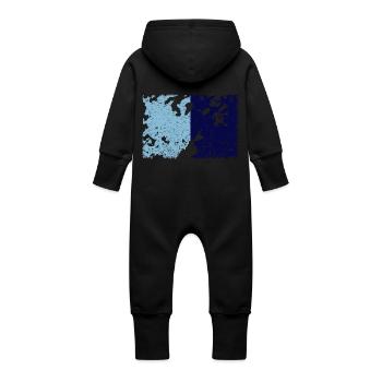 Dublin Vintage - Baby Organic Sweat Overalls With Hood - vanilla - Back