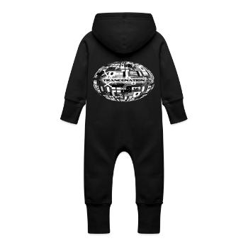 Trance Nation - Baby Bio Sweat Overall mit Kapuze - Vanille-Milchshake - Hinten