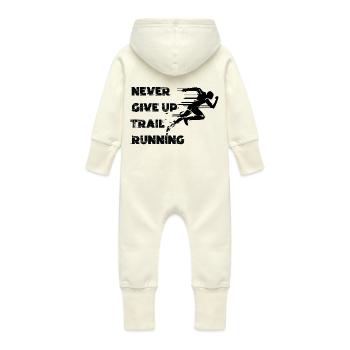 Trail Running Sports - Grenouillère à capuche bio en molleton Bébé - vanille - Dos