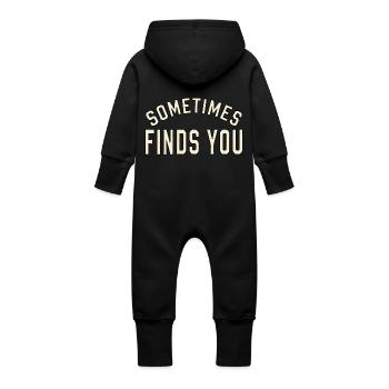 SOMETIMES FINDS YOU - Baby Organic Sweat Overalls With Hood - vanilla - Back
