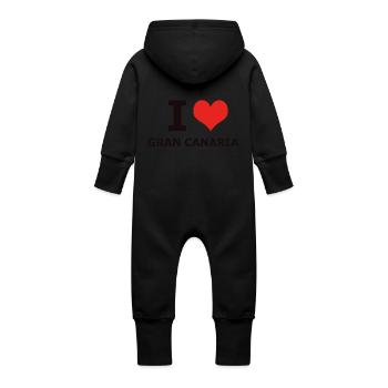J'AIME GRAN CANARIA - Grenouillère à capuche bio en molleton Bébé - vanille - Dos