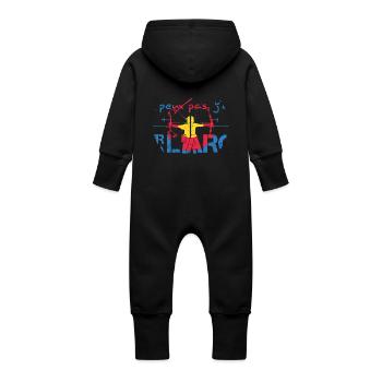 Sweatshirt J'peux pas j'ai tir à l'arc - couleur - Grenouillère à capuche bio en molleton Bébé - vanille - Dos