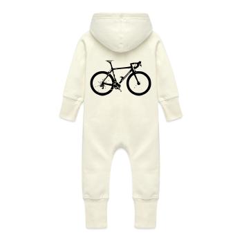 vélo - Grenouillère à capuche bio en molleton Bébé - vanille - Dos