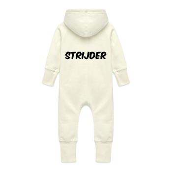 KRIEGER - Baby Bio Sweat Overall mit Kapuze - Vanille-Milchshake - Hinten