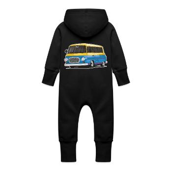 Barkas B1000 // Illustration - Grenouillère à capuche bio en molleton Bébé - vanille - Dos