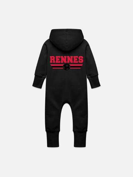 Rennes football 2013 - Baby Organic Sweat Overalls With Hood - vanilla
