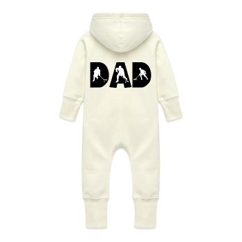 Hockey Dad - Grenouillère à capuche bio en molleton Bébé - vanille - Dos