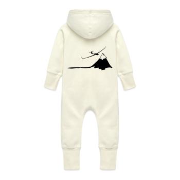 segelflugzeug - Baby Bio Sweat Overall mit Kapuze - Vanille-Milchshake - Hinten