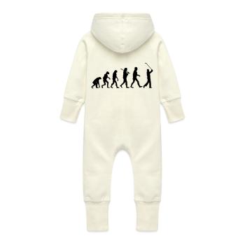 evolution Golf - Baby Bio Sweat Overall mit Kapuze - Vanille-Milchshake - Hinten