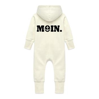 Moin - Grenouillère à capuche bio en molleton Bébé - vanille - Dos