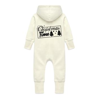 christmas time - Baby Bio Sweat Overall mit Kapuze - Vanille-Milchshake - Hinten