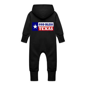 God bless texas - Grenouillère à capuche bio en molleton Bébé - vanille - Dos