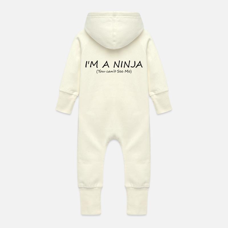 I'm a Ninja - Baby Bio Sweat Overall mit Kapuze - Vanille-Milchshake