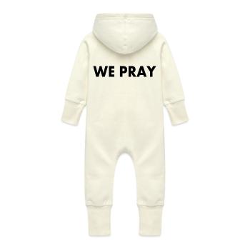 We pray - Baby Bio Sweat Overall mit Kapuze - Vanille-Milchshake - Hinten
