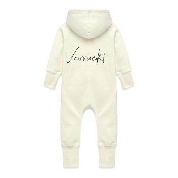 verruckt - Baby Bio Sweat Overall mit Kapuze - Vanille-Milchshake - Hinten