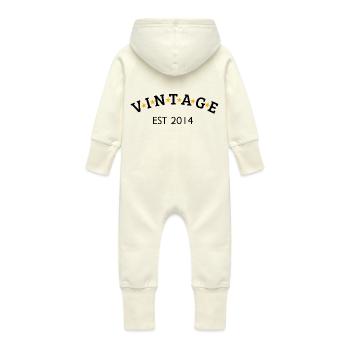 Vintage est 2014 - Grenouillère à capuche bio en molleton Bébé - vanille - Dos