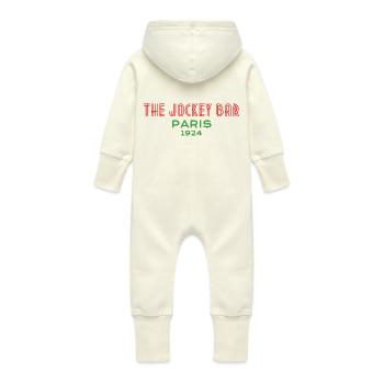 The Jockey Bar Paris - Baby Organic Sweat Overalls With Hood - vanilla - Back