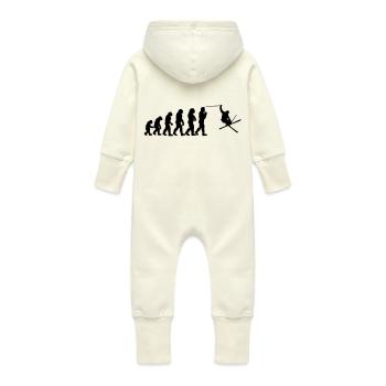 ski evolution - Baby Bio Sweat Overall mit Kapuze - Vanille-Milchshake - Hinten
