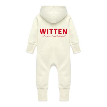 T-shirt Witten Fan – Parfait pour les vrais fans ! - Grenouillère à capuche bio en molleton Bébé - vanille - Dos