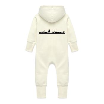 Skyline Bremen - Grenouillère à capuche bio en molleton Bébé - vanille - Dos