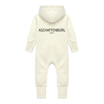 Aschaffenburg - Baby Bio Sweat Overall mit Kapuze - Vanille-Milchshake - Hinten