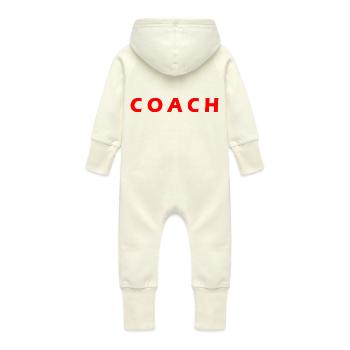 COACH - Grenouillère à capuche bio en molleton Bébé - vanille - Dos