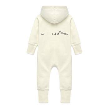 Trail Running Sports - Grenouillère à capuche bio en molleton Bébé - vanille - Dos