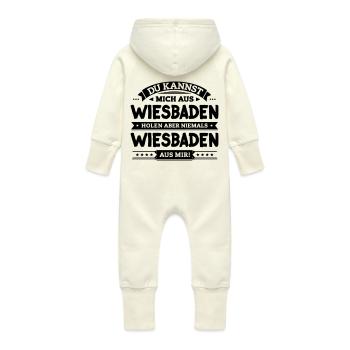Mein Wiesbaden - Baby Bio Sweat Overall mit Kapuze - Vanille-Milchshake - Hinten