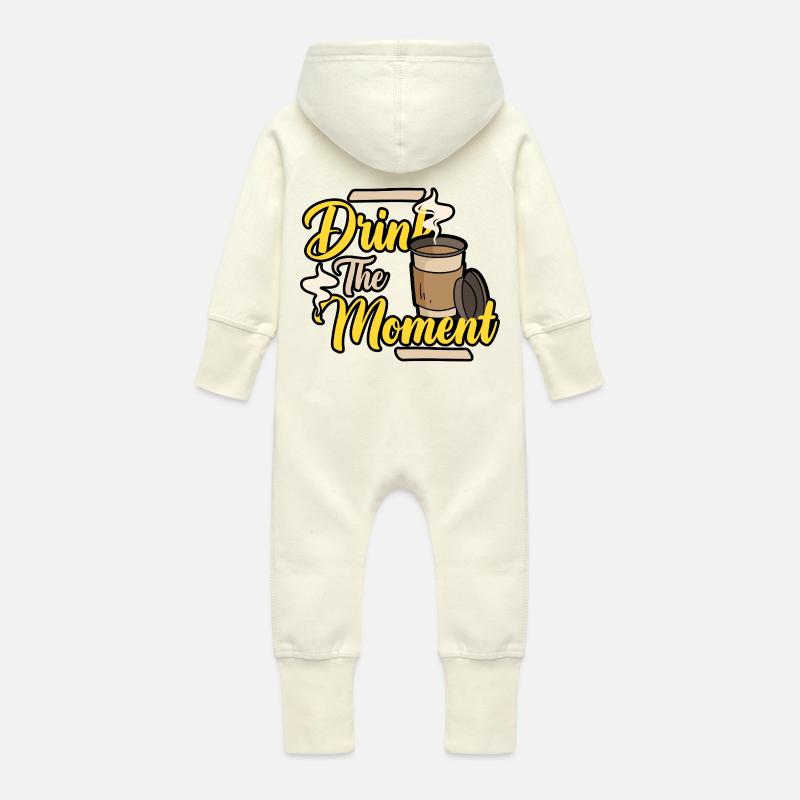 Kaffeepause - Baby Bio Sweat Overall mit Kapuze - Vanille-Milchshake