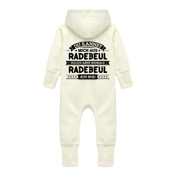 Mein Radebeul - Baby Bio Sweat Overall mit Kapuze - Vanille-Milchshake - Hinten
