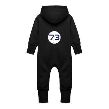 Cooper 73 - Baby Organic Sweat Overalls With Hood - vanilla - Back