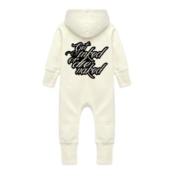 tattoo - Baby Bio Sweat Overall mit Kapuze - Vanille-Milchshake - Hinten